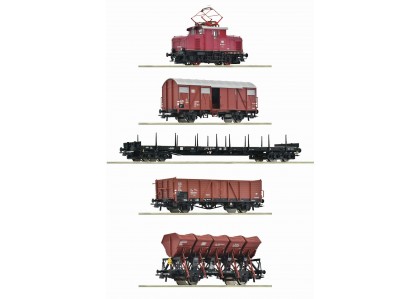 Set tren marfa cu E69 si 4 vagoane de marfa DB - H0 Roco 5500003